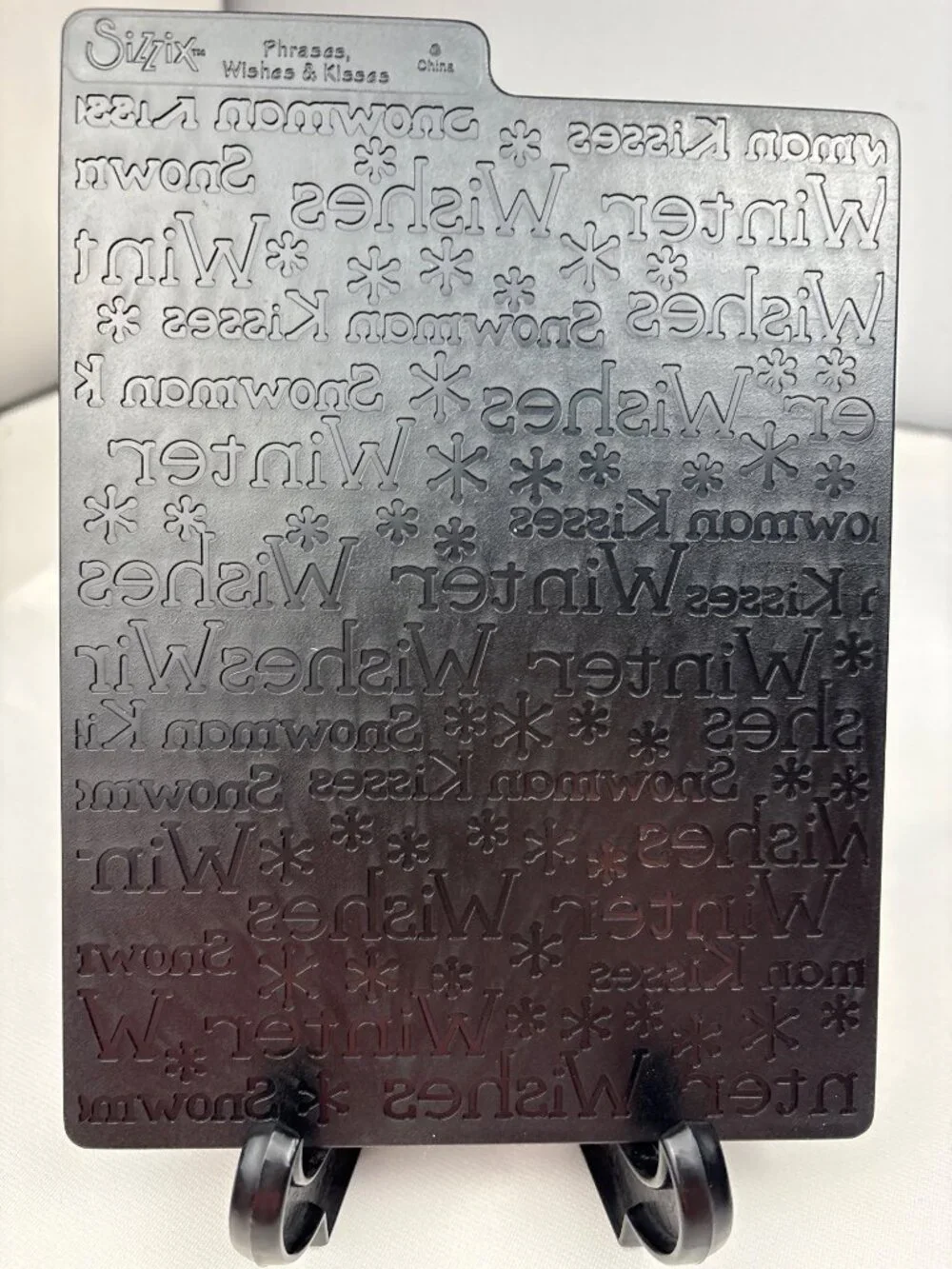 Sizzix Embossing Plate Wishes & Kisses-Holly & Berries Crafting 5
